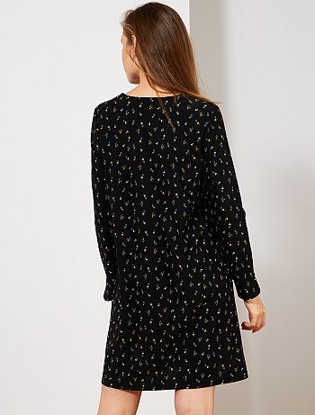 Vestido liso elástico - Kiabi