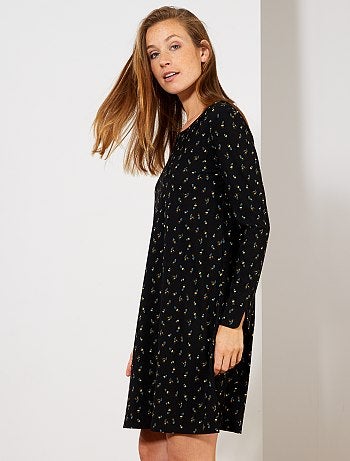 Vestido liso elástico - Kiabi