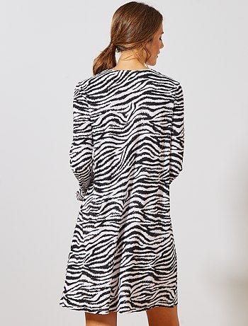 Vestido liso elástico - Kiabi