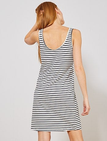 Vestido liso largo sin mangas - Kiabi