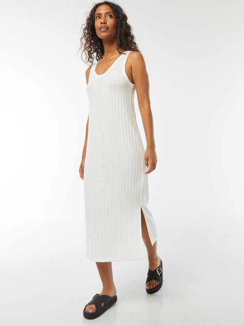 Vestido liso sin mangas - Kiabi