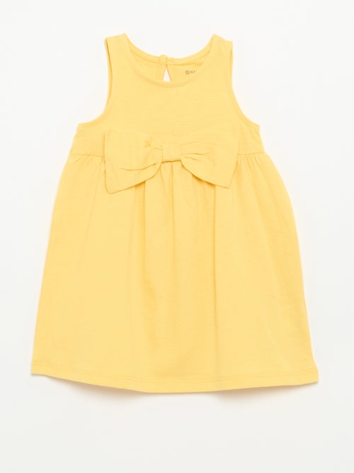 Vestido liso sin mangas con lazo de fantasía - Kiabi
