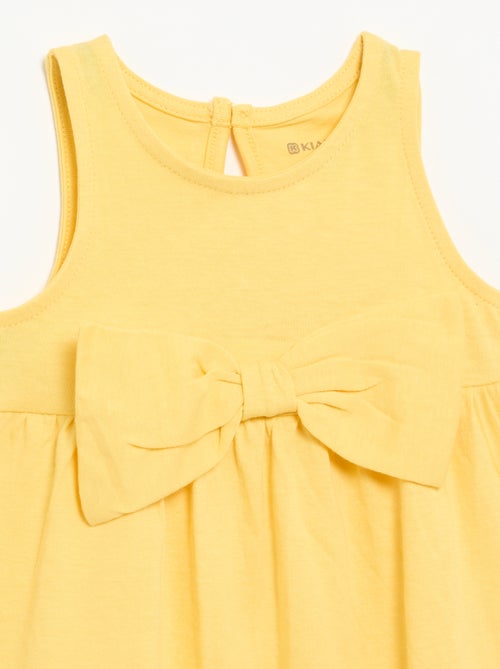 Vestido liso sin mangas con lazo de fantasía - Kiabi