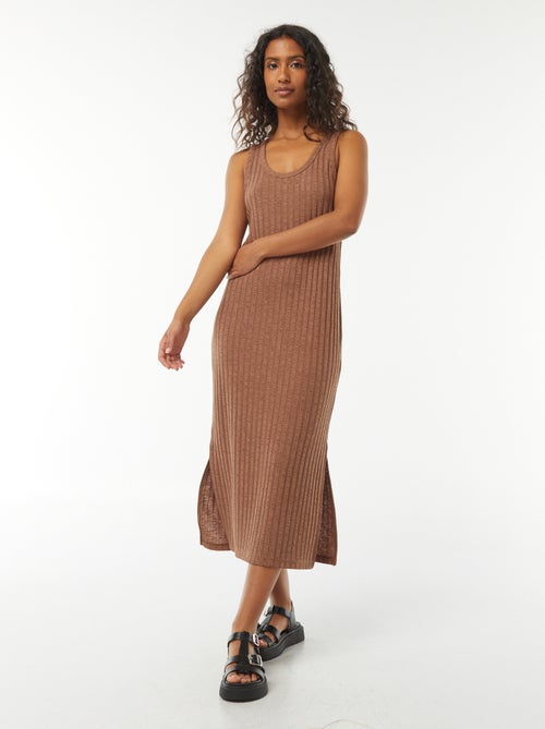 Vestido liso sin mangas - Kiabi