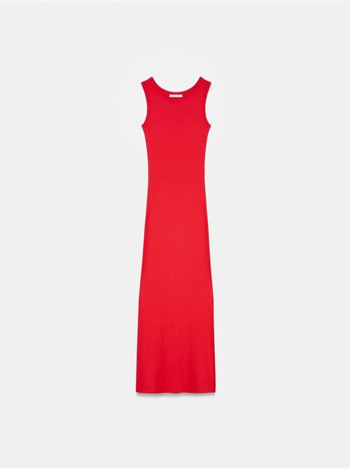 Vestido maxi ajustado sin mangas de canalé dilvin - Kiabi Vestido maxi ajustado sin mangas de canalé dilvin - Kiabi