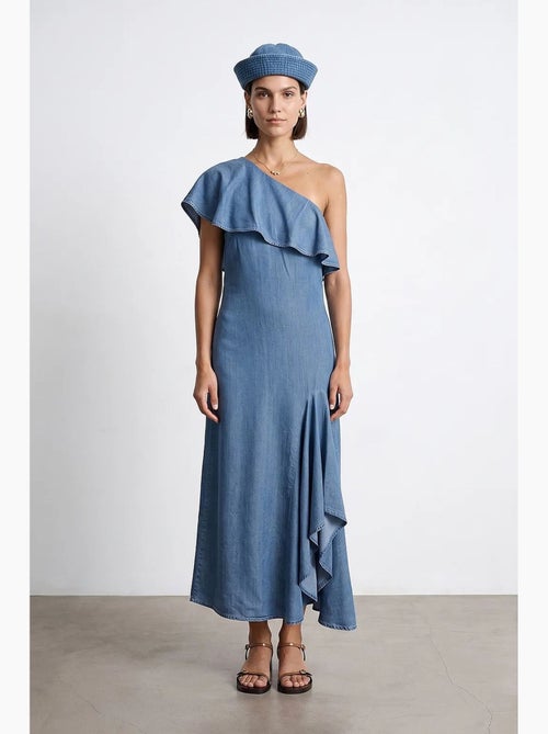 Vestido maxi asimétrico de una manga dilvin - Kiabi Vestido maxi asimétrico de una manga dilvin - Kiabi