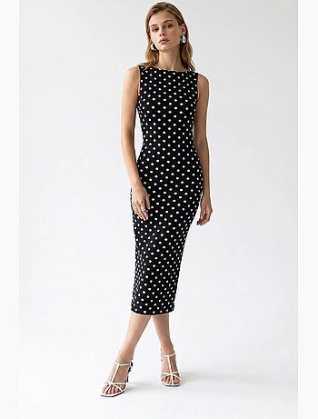 Vestido maxi de algodón mixray