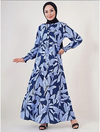 Vestido maxi de crepé de viscosa floral bdart