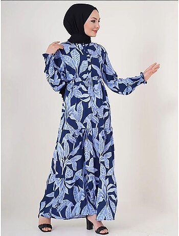 Vestido maxi de crepé de viscosa floral bdart
