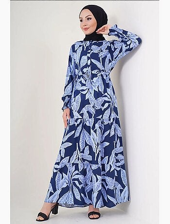 Vestido maxi de crepé de viscosa floral bdart