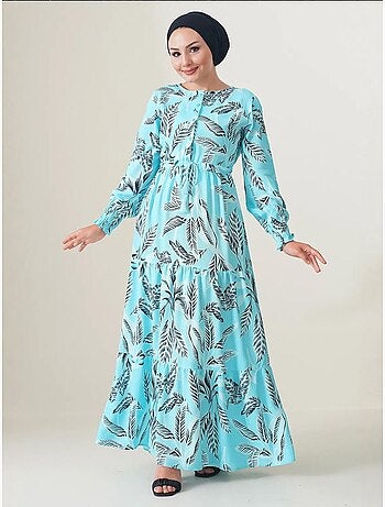 Vestido maxi de crepé de viscosa floral bdart