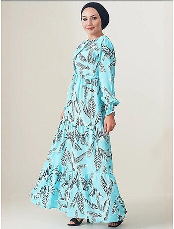 Vestido maxi de crepé de viscosa floral bdart