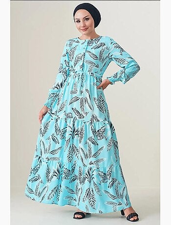 Vestido maxi de crepé de viscosa floral bdart