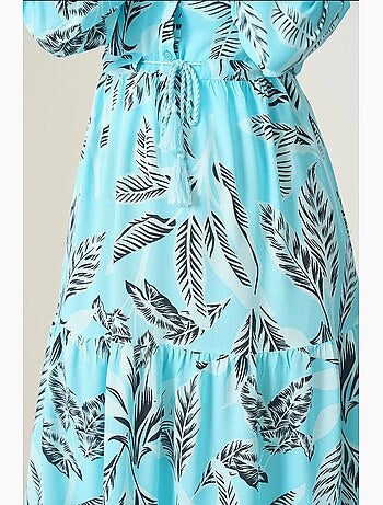 Vestido maxi de crepé de viscosa floral bdart