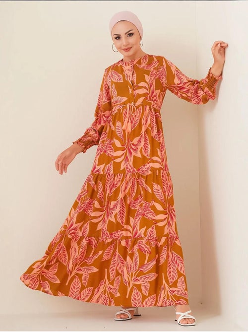 Vestido maxi de crepé de viscosa floral bdart - Kiabi Vestido maxi de crepé de viscosa floral bdart - Kiabi