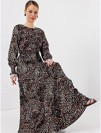 Vestido maxi de crepé de viscosa floral bdart