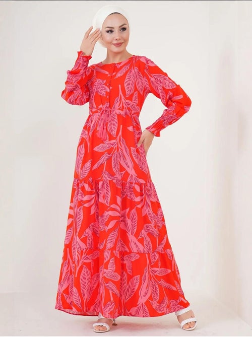 Vestido maxi de crepé de viscosa floral bdart - Kiabi Vestido maxi de crepé de viscosa floral bdart - Kiabi