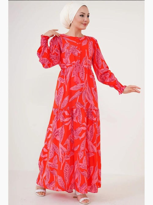 Vestido maxi de crepé de viscosa floral bdart - Kiabi Vestido maxi de crepé de viscosa floral bdart - Kiabi