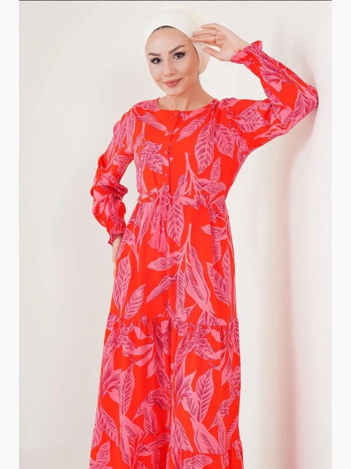 Vestido maxi de crepé de viscosa floral bdart - Kiabi Vestido maxi de crepé de viscosa floral bdart - Kiabi