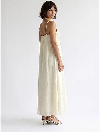 Vestido maxi de línea a sin mangas mixray