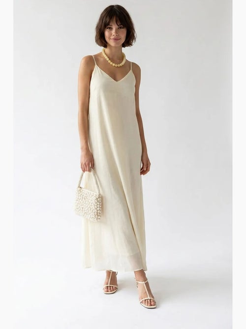 Vestido maxi de línea a sin mangas mixray - Kiabi