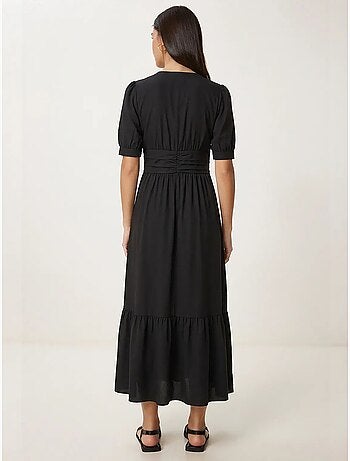 Vestido maxi de popelina de mezcla de algodón para mujer istanbul