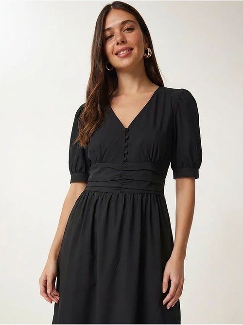 Vestido maxi de popelina de mezcla de algodón para mujer istanbul - Kiabi Vestido maxi de popelina de mezcla de algodón para mujer istanbul - Kiabi