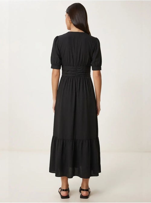 Vestido maxi de popelina de mezcla de algodón para mujer istanbul - Kiabi Vestido maxi de popelina de mezcla de algodón para mujer istanbul - Kiabi