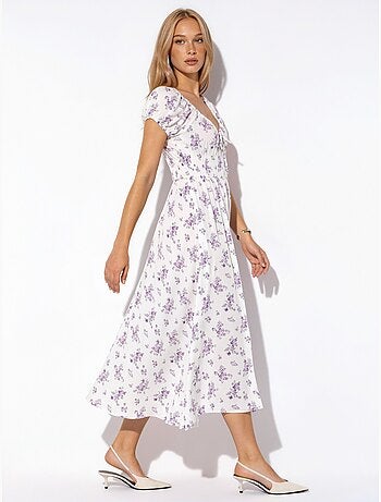 Vestido maxi de viscosa floral busem