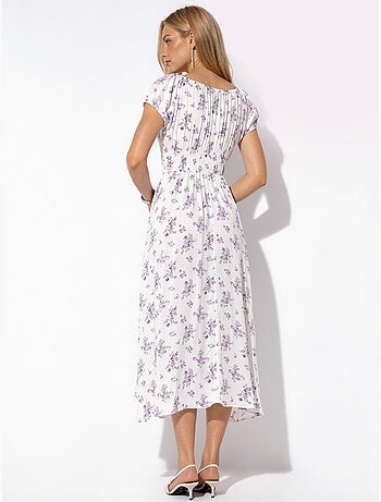Vestido maxi de viscosa floral busem