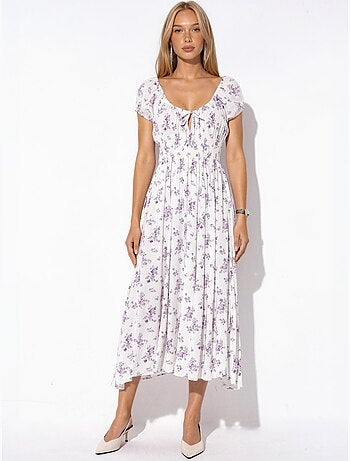 Vestido maxi de viscosa floral busem