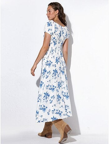 Vestido maxi de viscosa floral busem