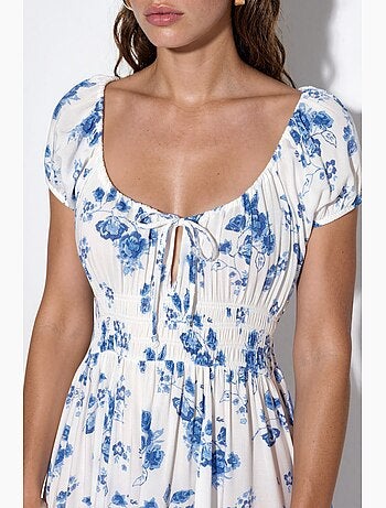 Vestido maxi de viscosa floral busem
