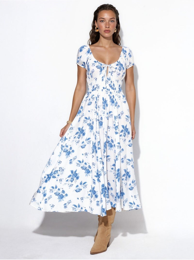 Vestido maxi de viscosa floral busem Multicolor - Kiabi