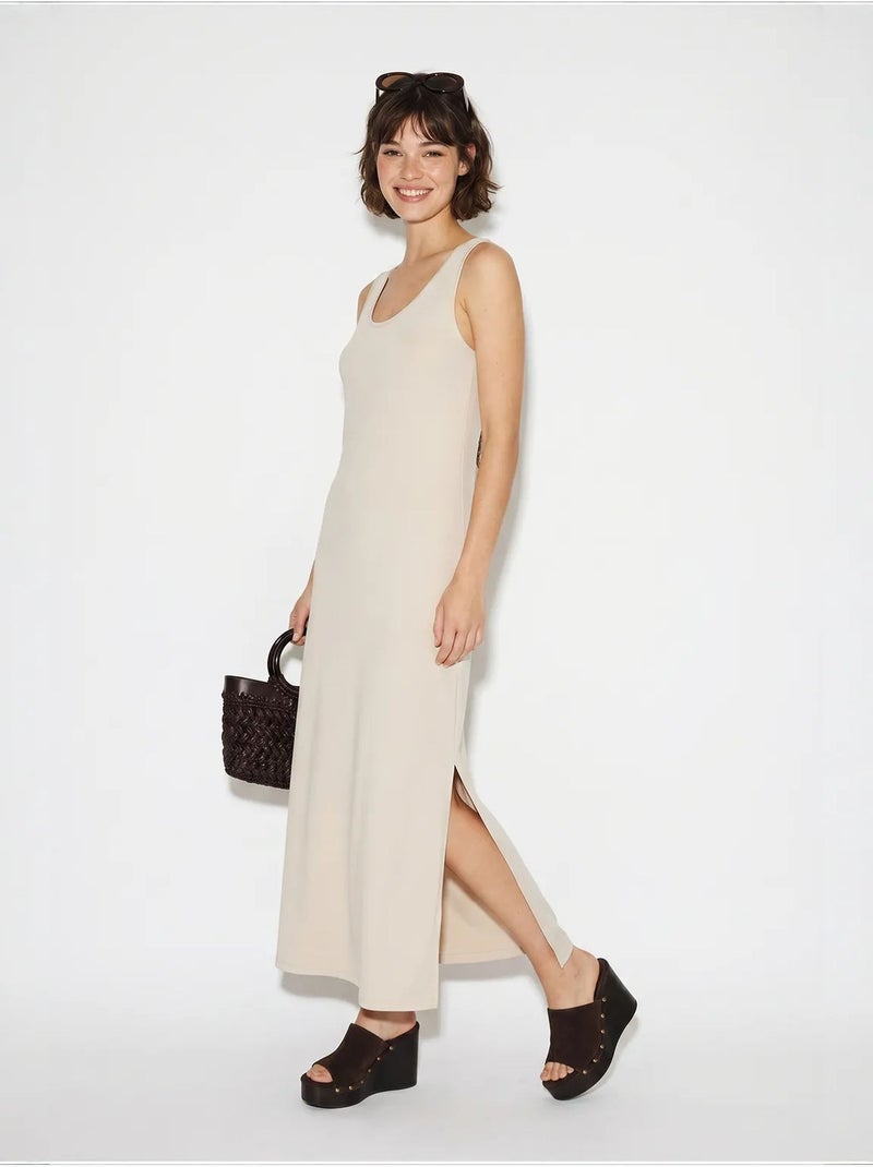 Vestido maxi recto sin mangas con abertura lucci Arena - Kiabi