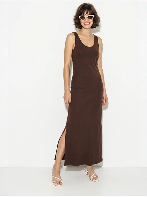 Vestido maxi recto sin mangas con abertura lucci - Kiabi