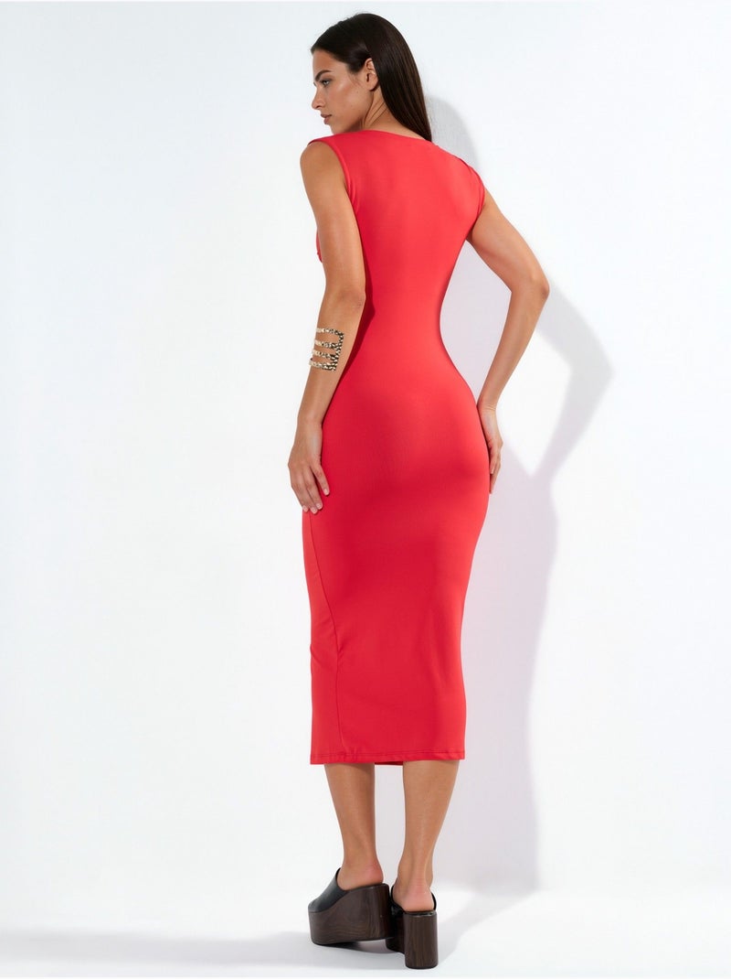 Vestido maxi sin mangas busem Rojo - Kiabi