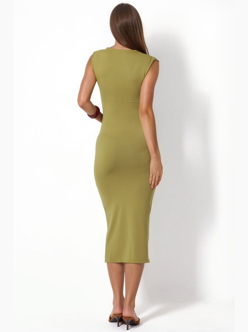 Vestido maxi sin mangas busem Verde caqui - Kiabi