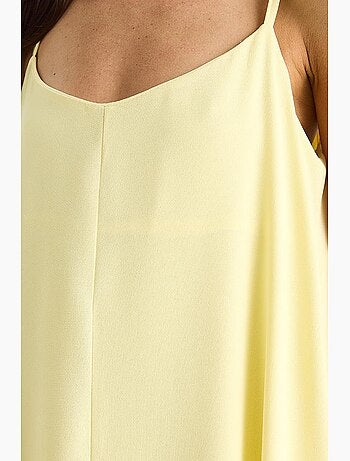 Vestido maxi sin mangas con escote en v lucci