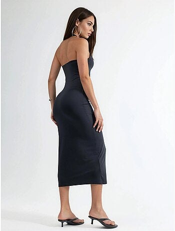 Vestido midi ajustado con cuello halter hiccup