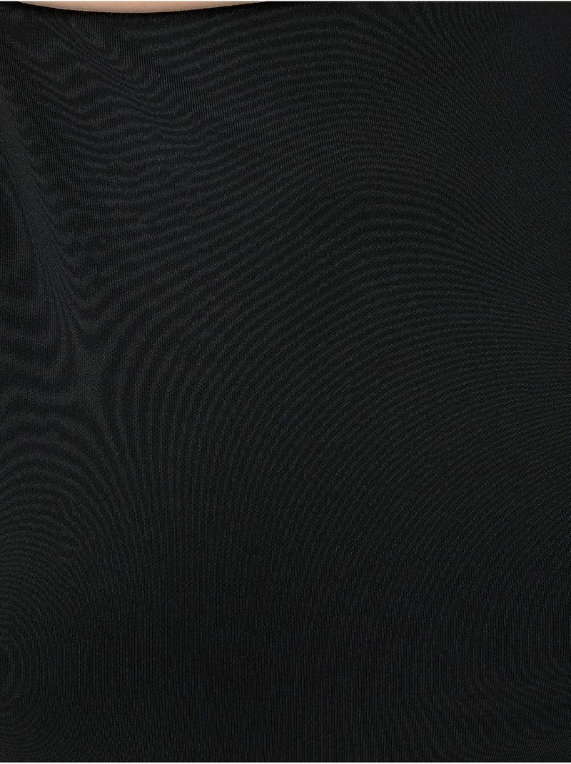 Vestido midi ajustado con cuello halter Negro - Kiabi