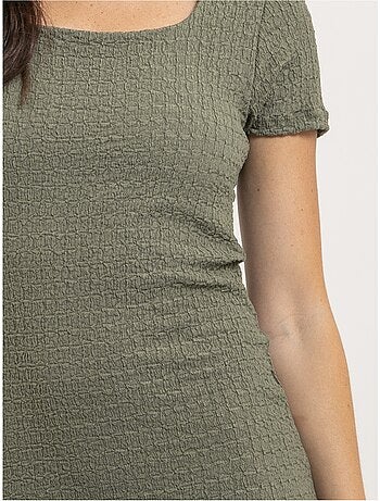 Vestido midi ajustado con textura IENA