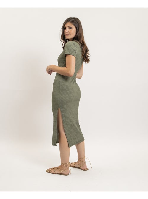 Vestido midi ajustado con textura IENA - Kiabi