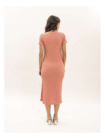 Vestido midi ajustado con textura IENA