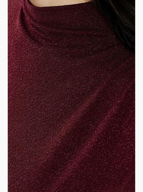 Vestido midi ajustado sin mangas con cuello redondo y cierre de cremallera - Kiabi