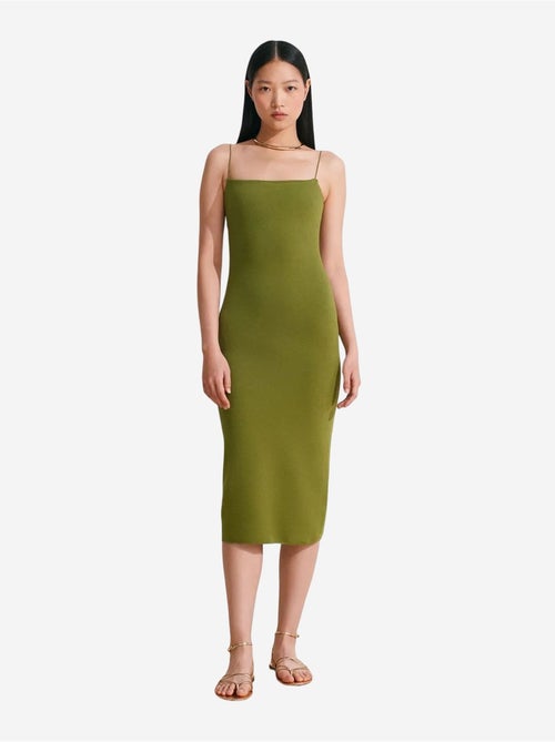 Vestido midi ajustado sin mangas con detalle cut-out dilvin - Kiabi Vestido midi ajustado sin mangas con detalle cut-out dilvin - Kiabi