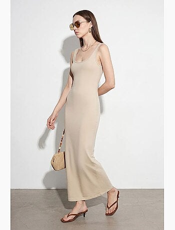 Vestido midi ajustado sin mangas dilvin