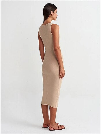 Vestido midi ajustado sin mangas dilvin