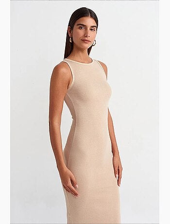 Vestido midi ajustado sin mangas dilvin