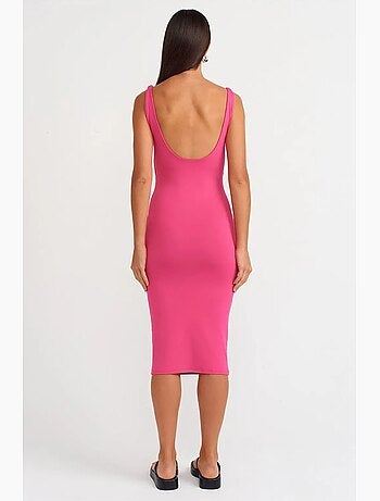 Vestido midi ajustado sin mangas dilvin